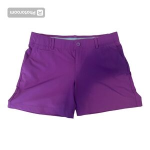 Under Armour Purple Fitted Shorts. Size 6. EUC